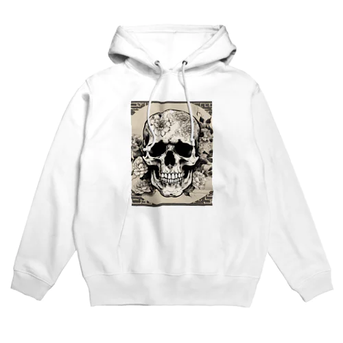 ドクロと花 Hoodie