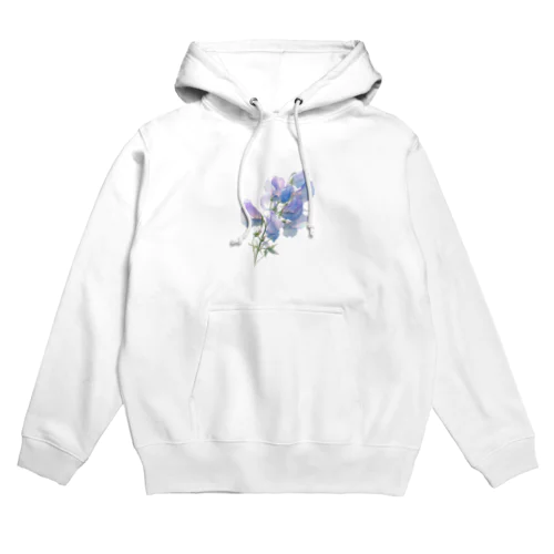 ブルーパプルの色のスイトピー　なでしこ1478 Hoodie