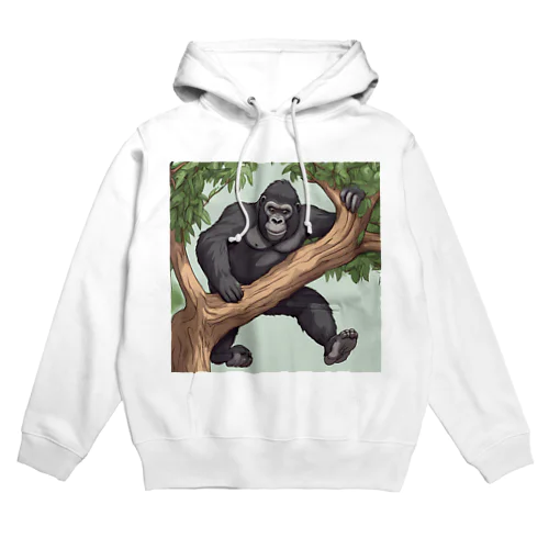 木を登っているゴリラ Hoodie