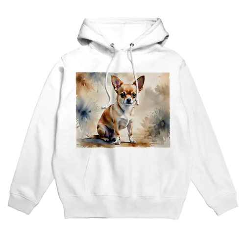 Chihuahua　チワワ　水彩画風 Hoodie