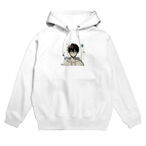 メガネキャラ（ブルウくん）２ Hoodie