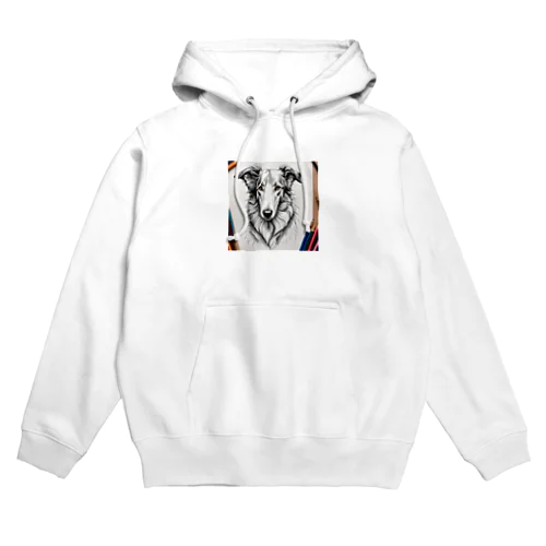  ボルゾイ（犬）をモチーフにしたわんちゃんNo.2 Hoodie