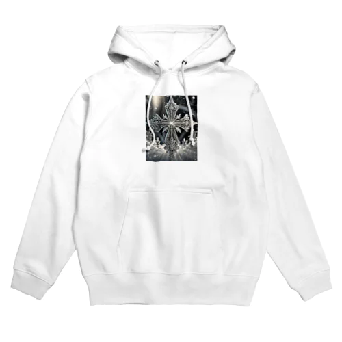 光る黒い十字架 Hoodie