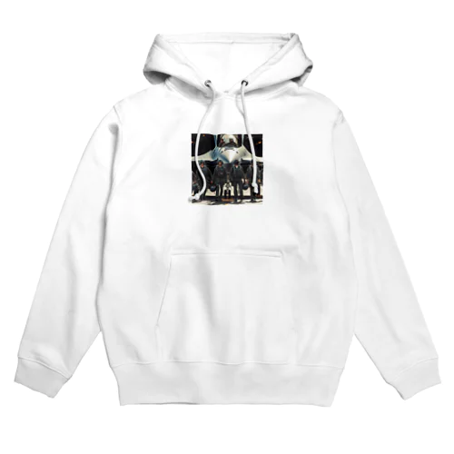 軍用機へと乗り込むパイロット Hoodie