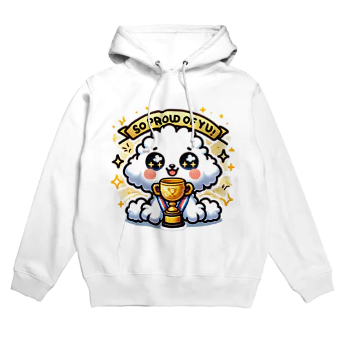 トイプードルがトロフィーを抱いている Hoodie