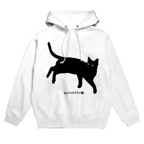 見返り美ニャン　黒猫 Hoodie