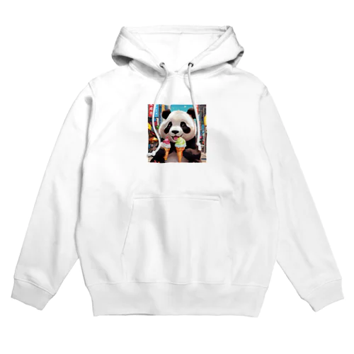 アイスクリームをもらって嬉しいパンダ Hoodie