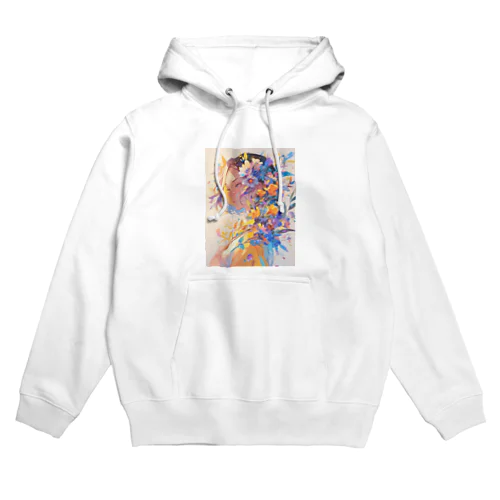 花に囲まれて　BLUE PLUM  691 Hoodie