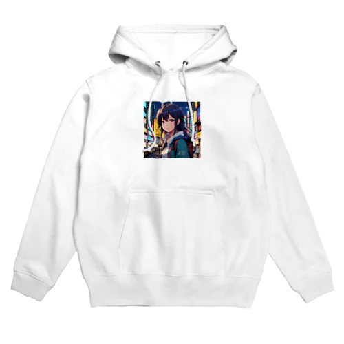 ひとりで演奏する、夢いっぱいの女の子♪ Hoodie