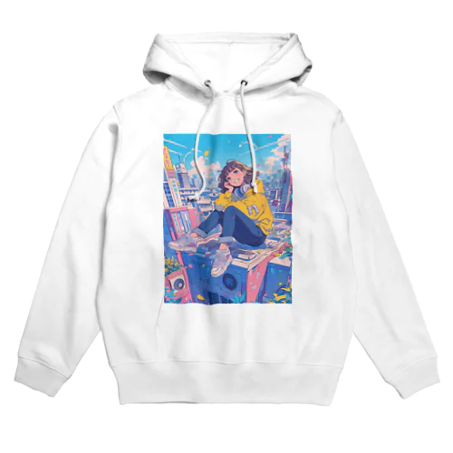 東京スカイラインの静寂：ポップな東京 Hoodie