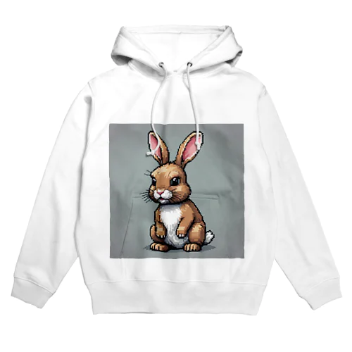 ドット絵ウサギ Hoodie