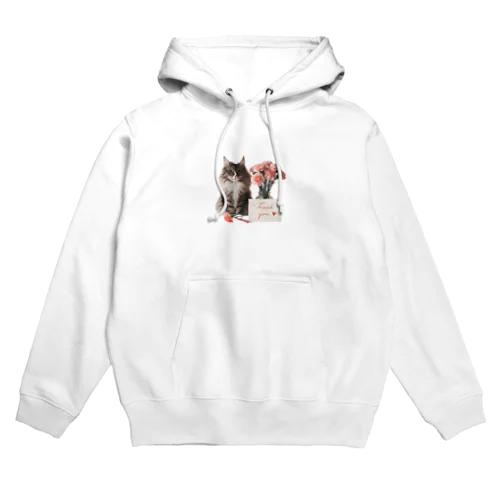 猫とカーネーション Hoodie