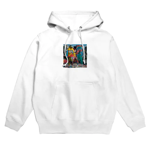 Urban Rainbow: Bold Hip-Hop Fashion Hoodie