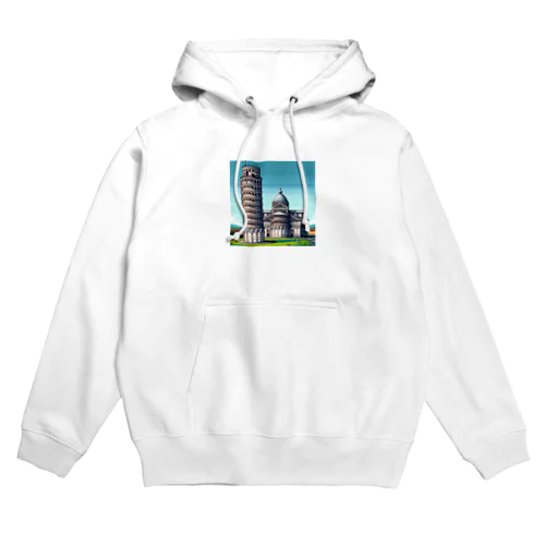 ピサの斜塔（pixel art） Hoodie