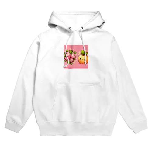 恋愛運アップの金のリンゴとピンクのクローバー Hoodie