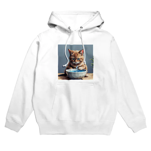 水を飲んでいる猫 Hoodie