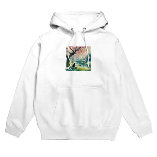 風景と猫1 Hoodie