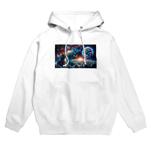 星を見つめる猫 Hoodie