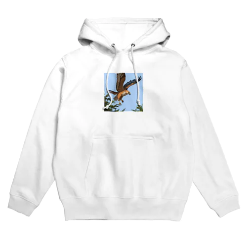 鳥の羽ばたきに続く鷹 Hoodie