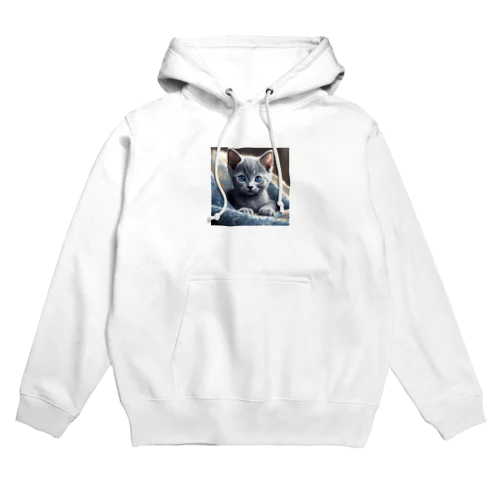 ロシアンブルーのこねこ Hoodie