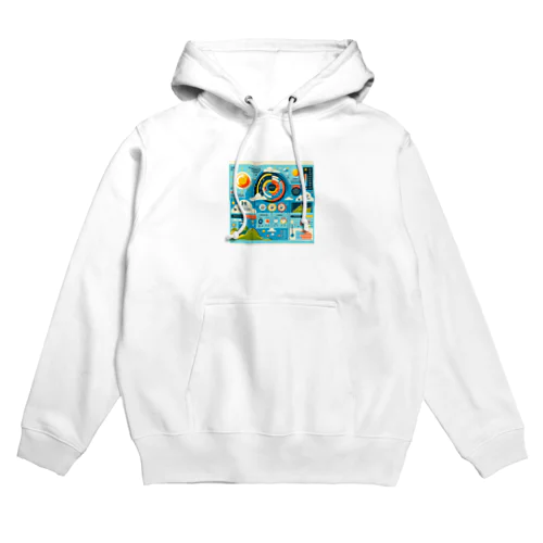 カラフルなインフォグラフィック風気象情報デザインポスター Hoodie