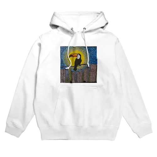 夜の都会とオオハシ Hoodie