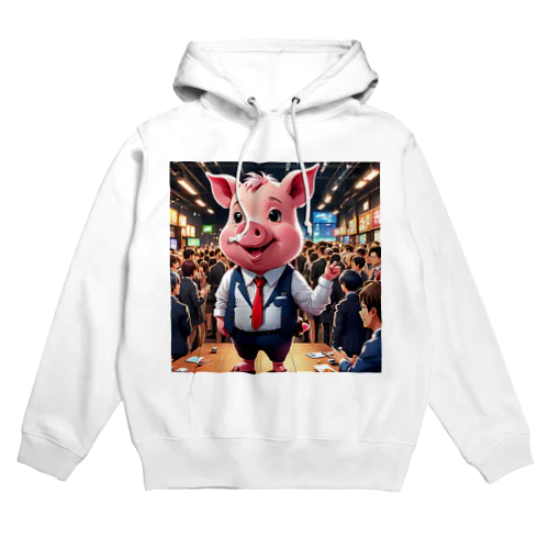 社内イベントの企画をするミニブタ Hoodie