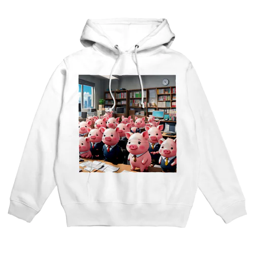 会社のらいんあっぷをするみにぶた管理製品 Hoodie