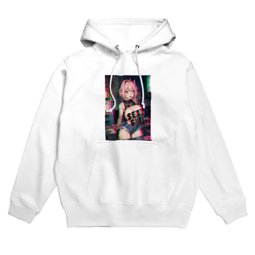 サイバーピンクセクシーガール Hoodie