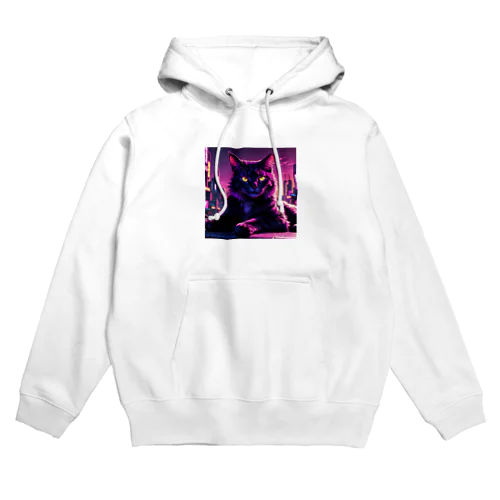 夜の静けさを満喫する猫 Hoodie