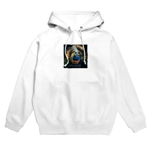 青い蒸気機関車 Hoodie