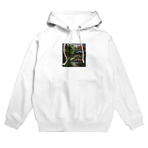 アジア禅庭園ステンドグラス Hoodie