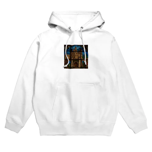 北米の湖のステンドグラス Hoodie