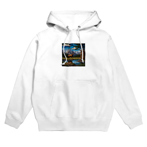 北米ロッキー山脈ステンドグラス Hoodie