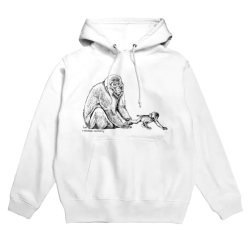 ニホンザルの親子 Hoodie