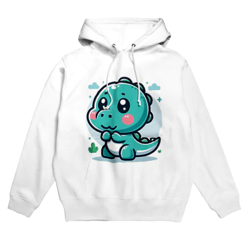 モフモフでキュートな恐竜のゆるキャラ Hoodie