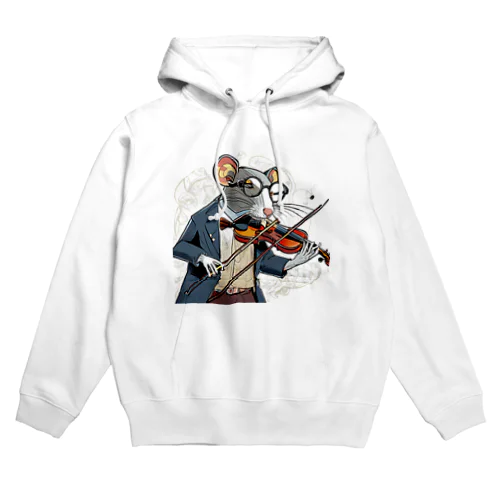 ヴァイオリンを弾くネズミ Hoodie