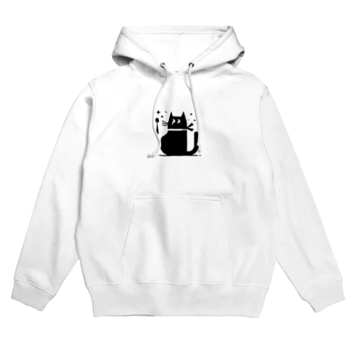 満たされた黒猫 Hoodie