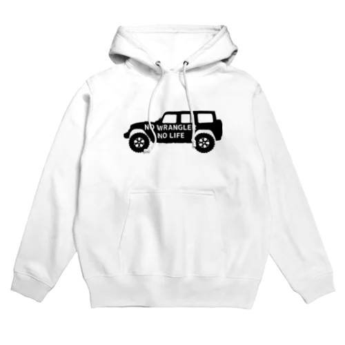 ノーラングラーノーライフ ジープ ブラック Hoodie