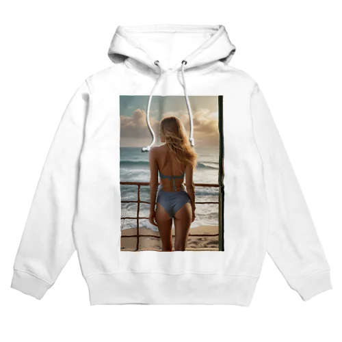 ビーチブロンド美女 Hoodie