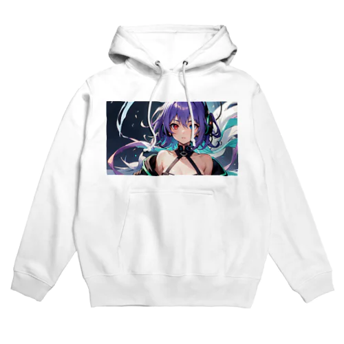 紫髪のオッドアイ美少女 Hoodie