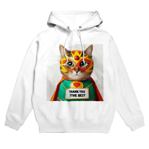 ネコ仮面ニャンダーの「ありがと」 Hoodie