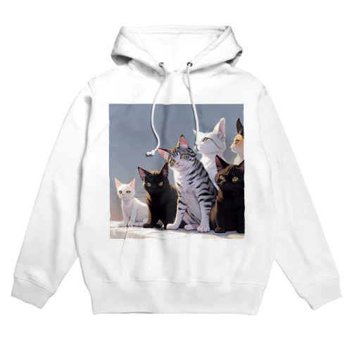 ねこねこねこ Hoodie