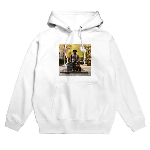 人と犬の銅像　なでしこ1478 Hoodie