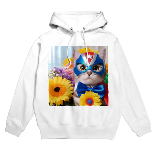 ネコ仮面ニャンダーの「FLOWERS FOR YOU.」 Hoodie