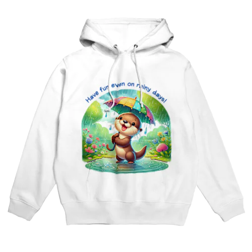 雨の日のお散歩　カワウソくん Hoodie