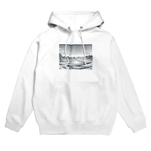 モノクロの雪景色 Hoodie