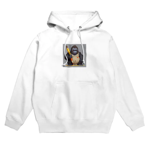 おもちゃのペイントブラシでかわいいゴリラに出会おう Hoodie