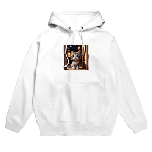 ドアを開ける猫ちゃん Hoodie