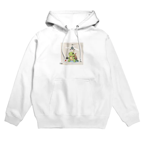 おもちゃのヘリコプターでかわいいカメに会おう Hoodie